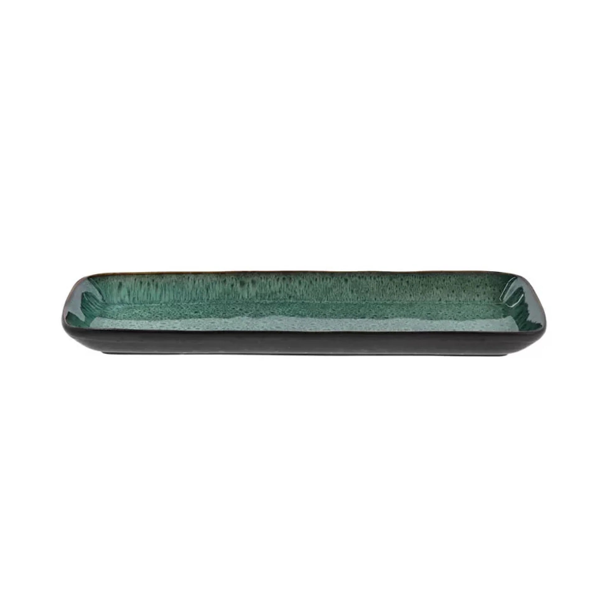 Bitz living Stoneware Dish 14x38 cm Black, Green